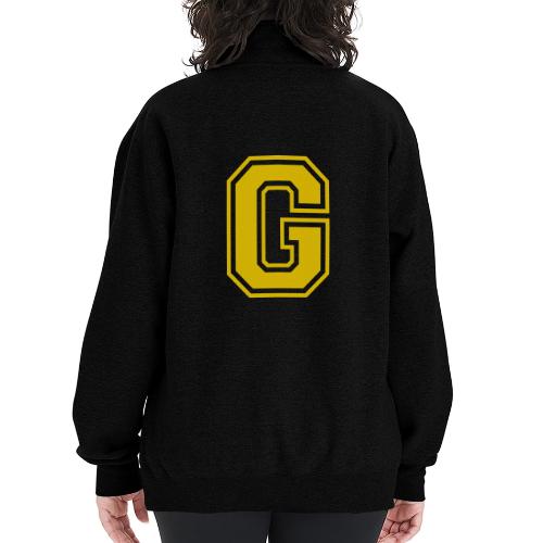 Letter G – Capital Athletic Alphabet Monogram - Champion Unisex 1/4 Zip Pullover Sweatshirt