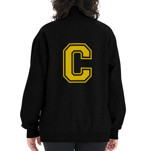 Letter C – Capital Athletic Alphabet Monogram - Champion Unisex 1/4 Zip Pullover Sweatshirt