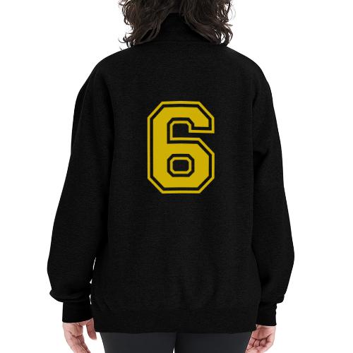 Number 6 in a classic athletic collegiate font - Champion Unisex 1/4 Zip Pullover Sweatshirt