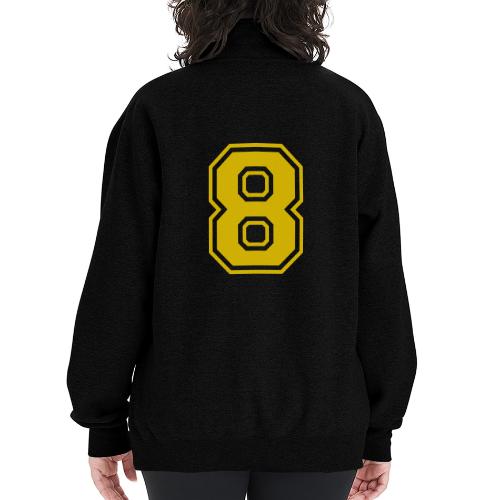Number 8 in a classic athletic collegiate font - Champion Unisex 1/4 Zip Pullover Sweatshirt