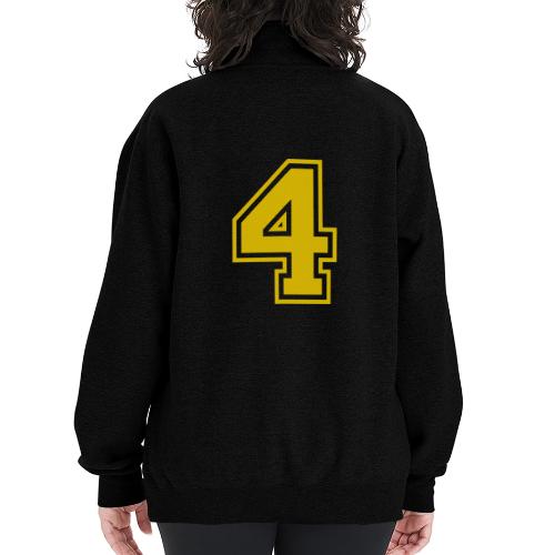 Number 4 in a classic athletic collegiate font - Champion Unisex 1/4 Zip Pullover Sweatshirt