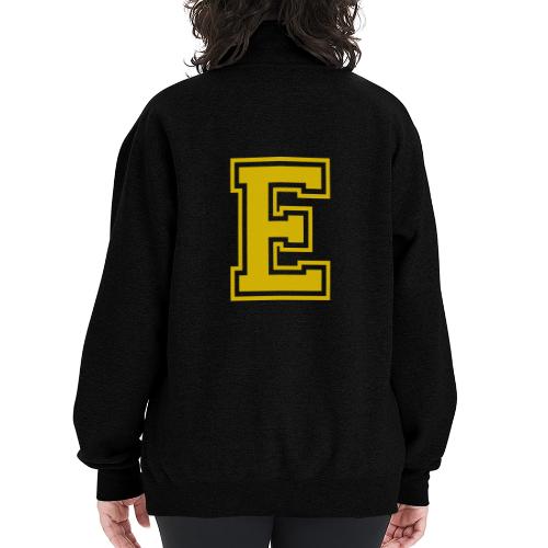 Letter E – Capital Athletic Alphabet Monogram - Champion Unisex 1/4 Zip Pullover Sweatshirt