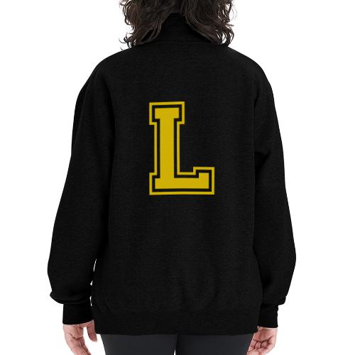 Letter L – Capital Athletic Alphabet Monogram - Champion Unisex 1/4 Zip Pullover Sweatshirt