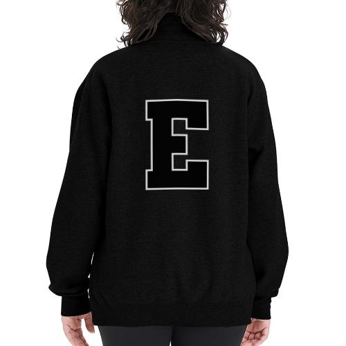 Varsity Letter E Collegiate Font Graphic - Champion Unisex 1/4 Zip Pullover Sweatshirt