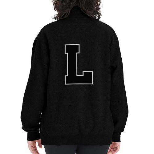 Varsity Letter L Athletic Monogram - Champion Unisex 1/4 Zip Pullover Sweatshirt