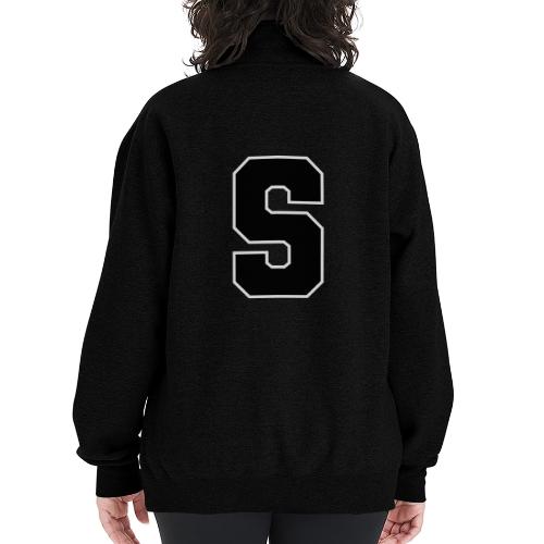 Varsity Letter S Collegiate Alphabet Art - Champion Unisex 1/4 Zip Pullover Sweatshirt