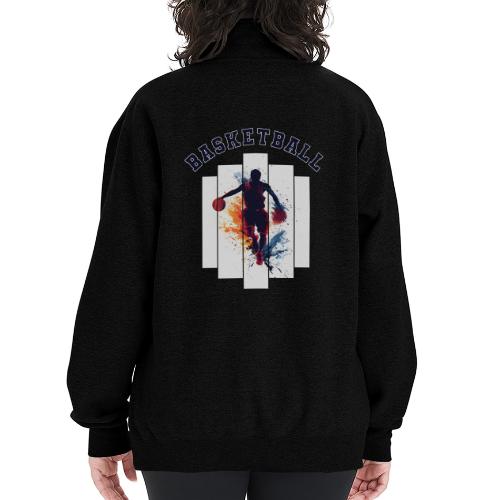 Basketball Never Stops - Champion Unisex 1/4 Zip Pullover Sweatshirt