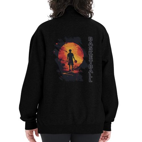 Basketball Blaze - Champion Unisex 1/4 Zip Pullover Sweatshirt
