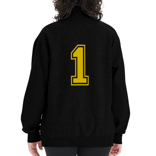 Number 1 in a classic athletic collegiate font - Champion Unisex 1/4 Zip Pullover Sweatshirt