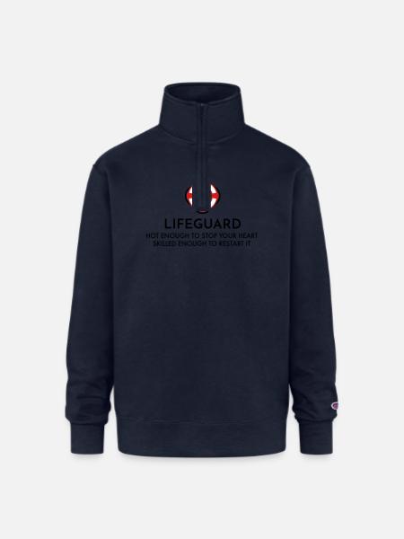 lifeguard - Champion Unisex 1/4 Zip Pullover Sweatshirt - navy