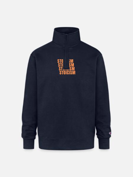 Stoicism : The Strength of Simplicity - Champion Unisex 1/4 Zip Pullover Sweatshirt - navy