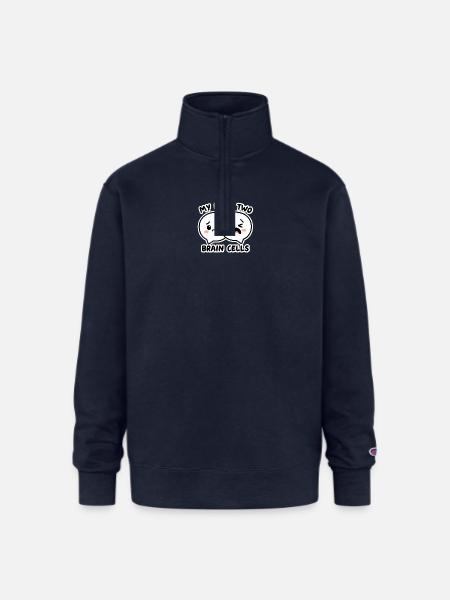 My Last Two Brain Cells - Champion Unisex 1/4 Zip Pullover Sweatshirt - navy