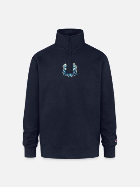 Sky blue - Champion Unisex 1/4 Zip Pullover Sweatshirt - navy