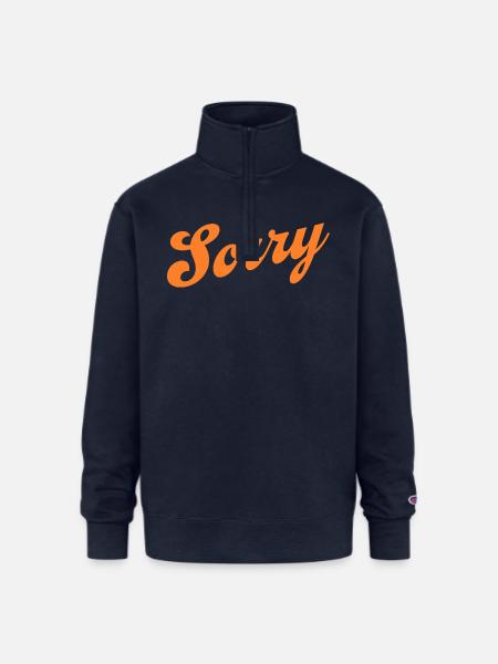 Sorry - Champion Unisex 1/4 Zip Pullover Sweatshirt - navy