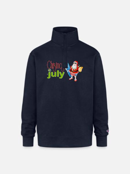 christmas in july - Champion Unisex 1/4 Zip Pullover Sweatshirt - navy