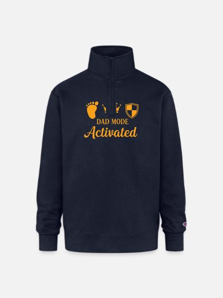 Dad Mode Activated - Champion Unisex 1/4 Zip Pullover Sweatshirt - navy