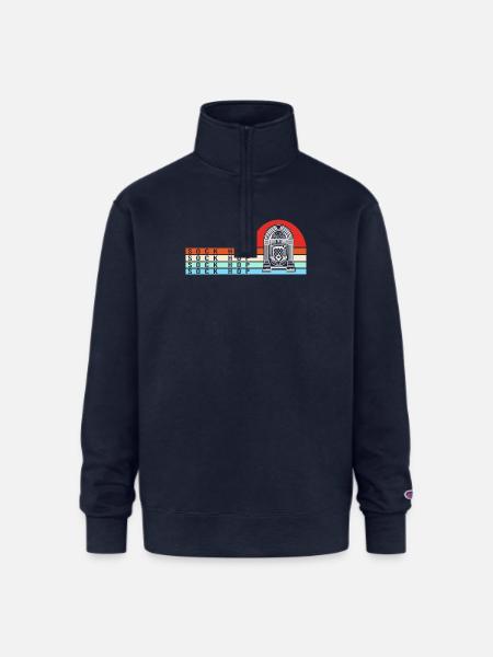 Jukebox Dance Sock Hop - Champion Unisex 1/4 Zip Pullover Sweatshirt - navy
