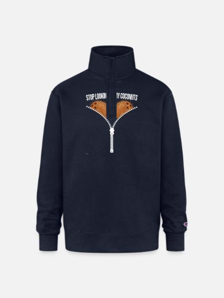 Looking Coconuts Summer Coconut - Champion Unisex 1/4 Zip Pullover Sweatshirt - navy