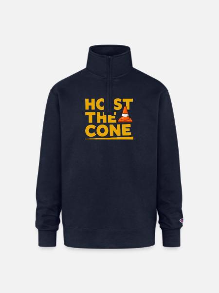 Hoist The Cone - Champion Unisex 1/4 Zip Pullover Sweatshirt - navy