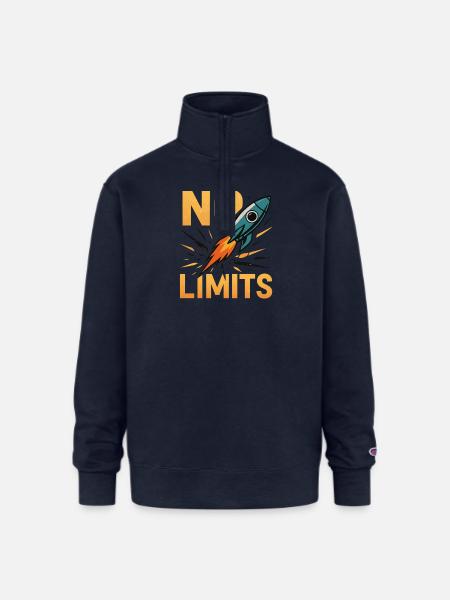 No Limits - Champion Unisex 1/4 Zip Pullover Sweatshirt - navy