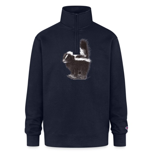 Cool cute funny Skunk - Champion Unisex 1/4 Zip Pullover Sweatshirt