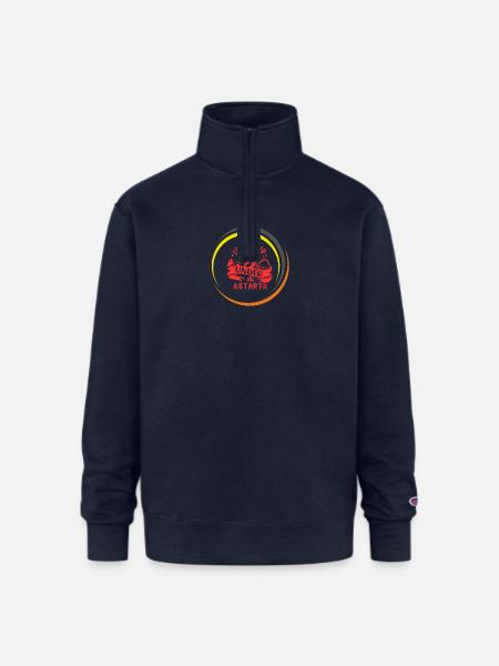 camp, adventure, exploring - Champion Unisex 1/4 Zip Pullover Sweatshirt - navy