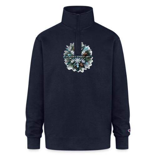 Intricate Frozen Evergreen T-Shirt - Champion Unisex 1/4 Zip Pullover Sweatshirt
