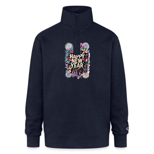New Year's Party Horn T-Shirt - Champion Unisex 1/4 Zip Pullover Sweatshirt