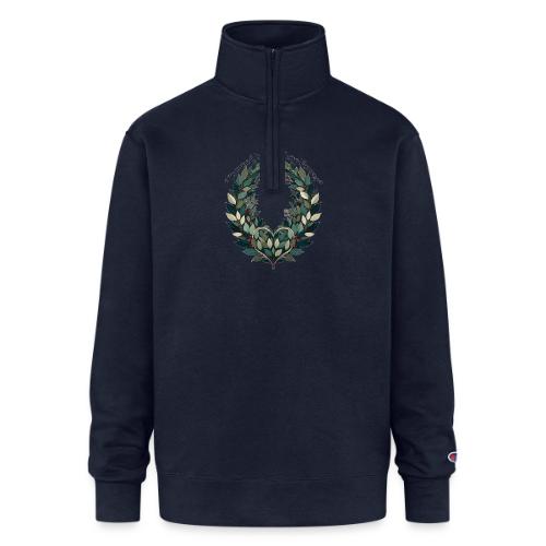 Crowned by Your Love Forever Laurel Wreath T-Shirt - Champion Unisex 1/4 Zip Pullover Sweatshirt