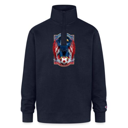 USA Eagle Emblem T Shirt, USA Soccer Pride Gift - Champion Unisex 1/4 Zip Pullover Sweatshirt