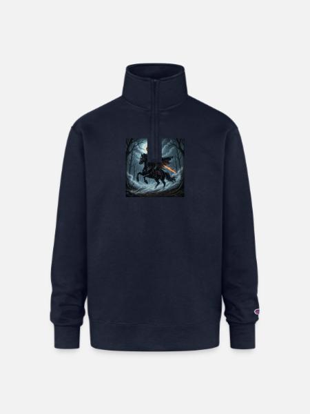 Headless Horseman - Champion Unisex 1/4 Zip Pullover Sweatshirt - navy