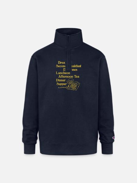 Shire Meals - Champion Unisex 1/4 Zip Pullover Sweatshirt - navy