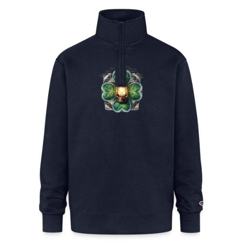Pinch-Proof Lantern Clover T-Shirt - Champion Unisex 1/4 Zip Pullover Sweatshirt