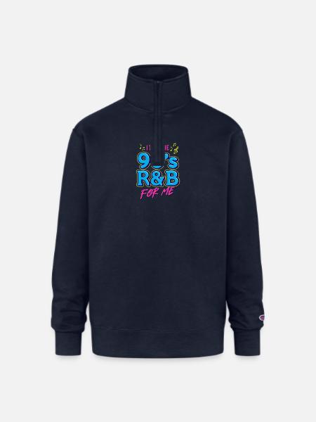 90s R&B Nostalgia RetroTee - Champion Unisex 1/4 Zip Pullover Sweatshirt - navy