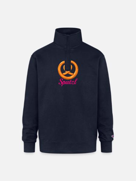 pretzel spatzl - Champion Unisex 1/4 Zip Pullover Sweatshirt - navy