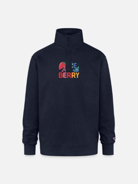 ICE BERRY - Champion Unisex 1/4 Zip Pullover Sweatshirt - navy