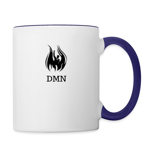 Front (DMN-Black) _ Back (DMN Flame Man-Black) - Contrast Coffee Mug