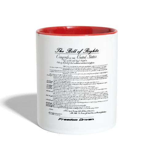 US Bill of Rights Black Lettering - Contrast Coffee Mug