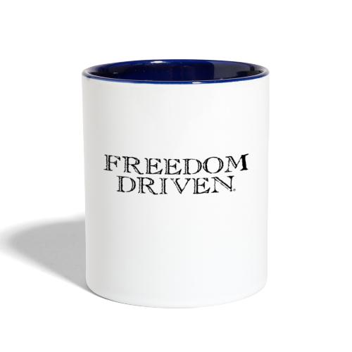 Freedom Driven Old Time Black Lettering - Contrast Coffee Mug