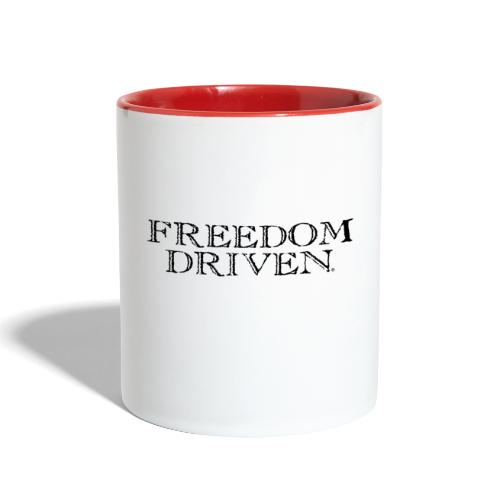 Freedom Driven Old Time Black Lettering - Contrast Coffee Mug