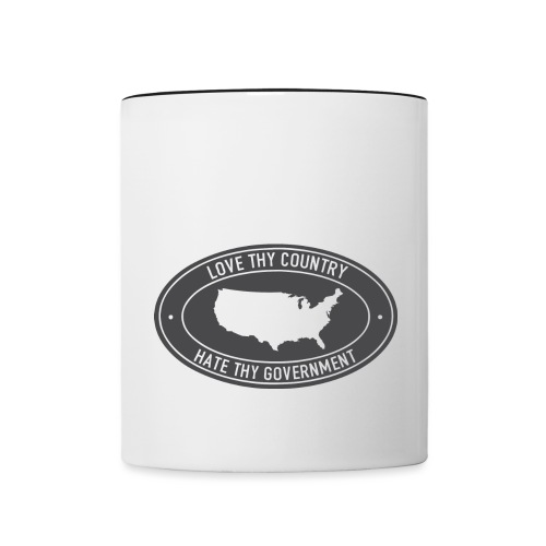 love thy country hate thy government - Contrast Coffee Mug