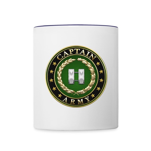 Captain (CPT) Rank Insignia 3D - Contrast Coffee Mug