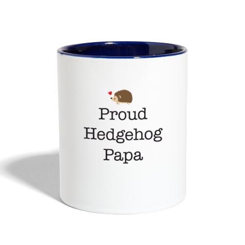 Proud Hedgehog Papa - Contrast Coffee Mug