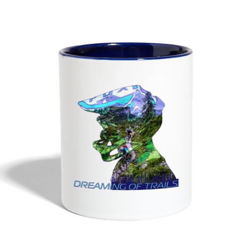 full face dreaming of trails - Contrast Coffee Mug