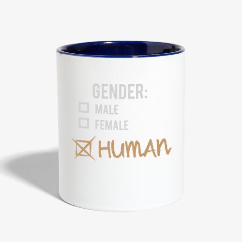 Gender: Human! - Contrast Coffee Mug