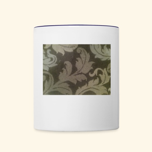 Swirling leaves white and grey style. - Contrast Coffee Mug