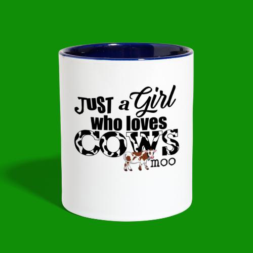 Just a Girl Who Loves Cows - Contrast Coffee Mug