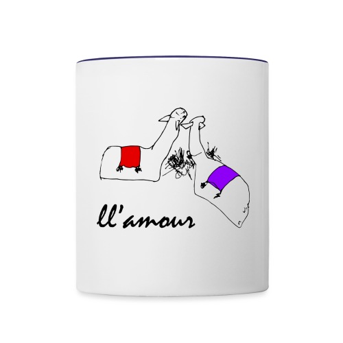 Llamour (color version). - Contrast Coffee Mug