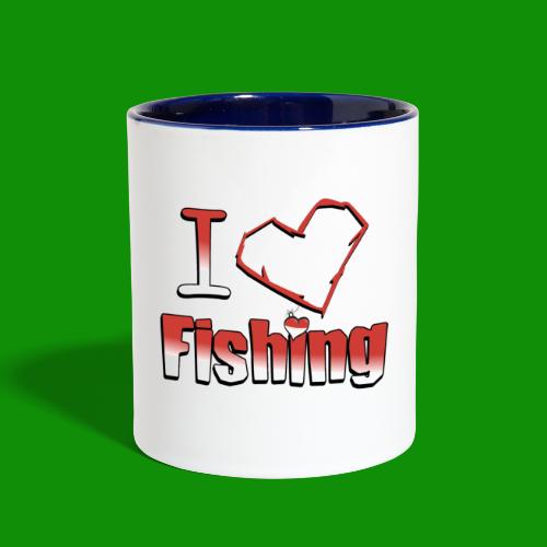 I heart fishing - Contrast Coffee Mug