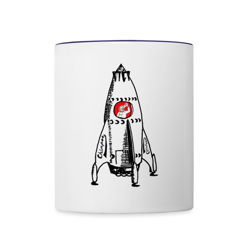 Rocketship Chimpo - Contrast Coffee Mug